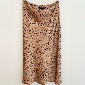 Satin Midi Leopard Print Skirt, XS Cotton Candy LA brand
